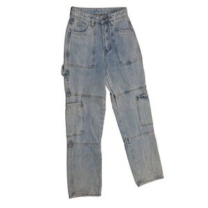 SHEIN Studio Wardrobe Carpenter Jeans – Size US 2 / EU 34 – Light Wash – Used in